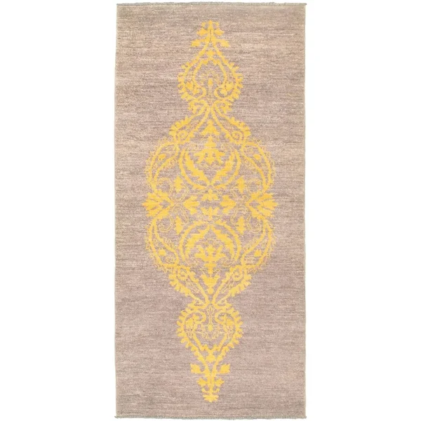 Hand-Knotted Signature Collection Dark Grey Rug 2&7x22 x 5&10x22