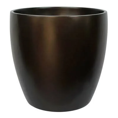 Bankston Fiberglass Pot Planter Color: Brown - Size: 7.25x22 H x 7.5x22 W x 7.5x22 D