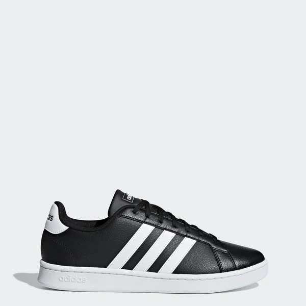 Adidas Men's Grand Court Tennis Shoes Core Black/White, 5.5