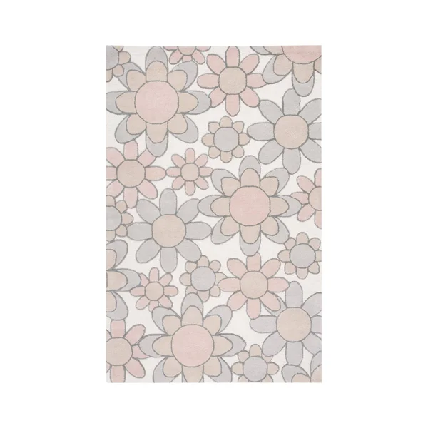 Safavieh Handmade Kids Miens Floral Wool Rug - 4& x 6& - Ivory/Pink