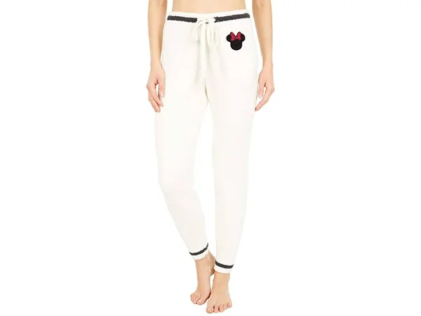 Barefoot Dreams CozyChic Classic Disney Women's Jogger Pants - Size Small, Cream