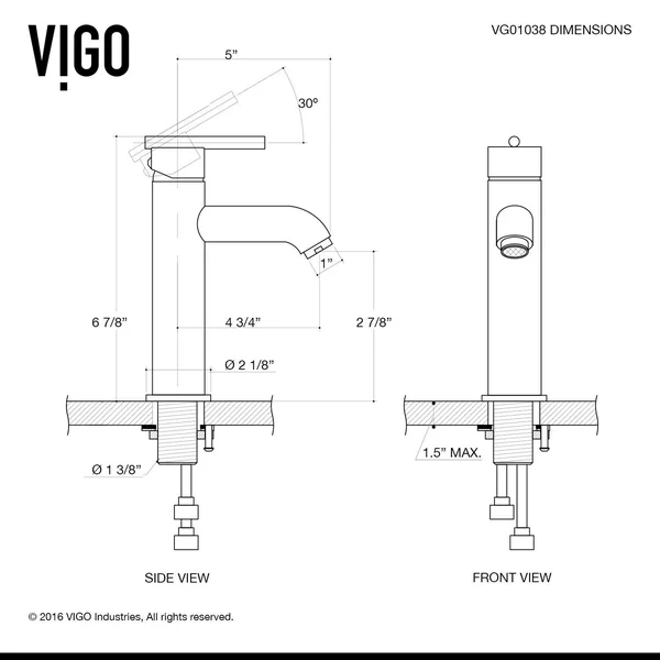 Vigo VG01038RB Setai Single Handle Bathroom Faucet - Oil Rubbed Bronze