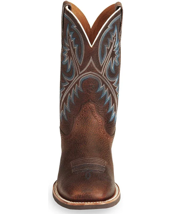 Ariat Mens Quickdraw Western Boots - Brown Oiled Rowdy