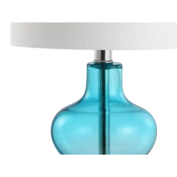 Jonathan Y Mer 20.5x22 LED Table Lamp - Aqua