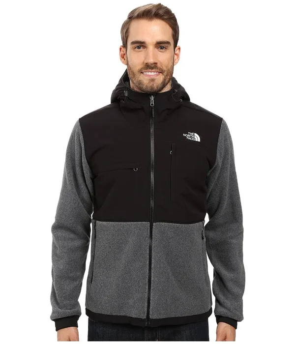 The North Face Men's Denali 2 Hoodie XL - Recycled Charcoal Grey Heather/Black