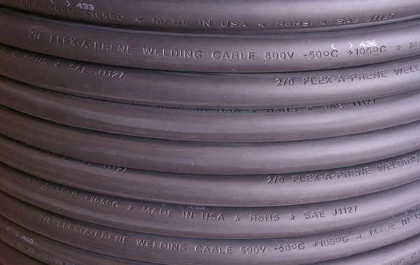 #4 Gauge AWG - Flex-A-Prene - Welding/Battery Cable - Black - 600 V - Made in USA (100 Feet)