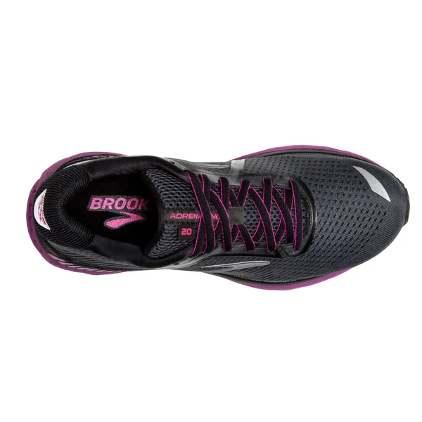 Brooks Women's Adrenaline GTS 20 - Ebony - Black - Hollyhock - 11 - D