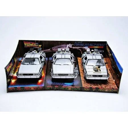 Welly - 1/24 - De Lorean Coffret - Back to The Future I, II, III