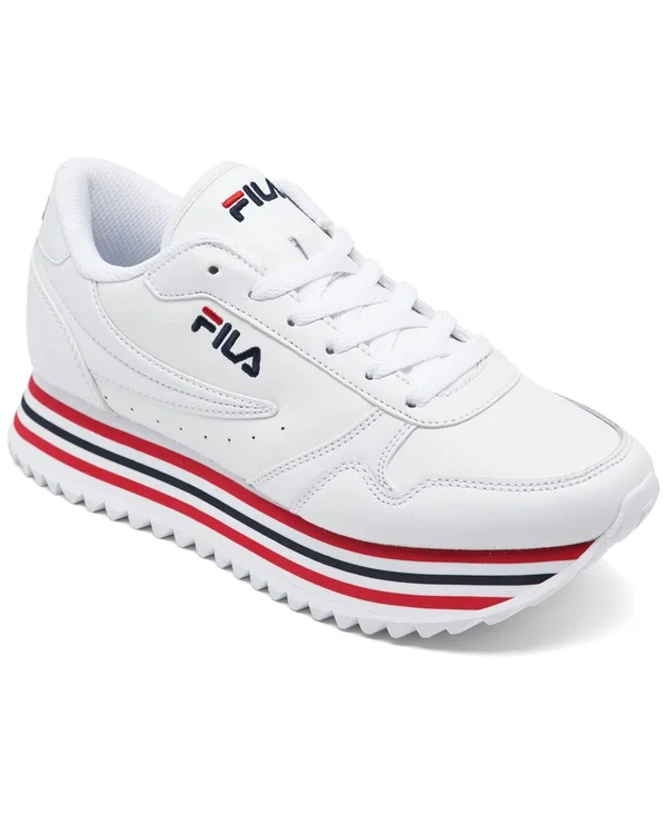 Fila Women's Orbit Zeppa Low Platform Casual Sneakers - 5.5 - White