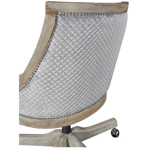 Linon Mimi Quilted Office Chair, Gray