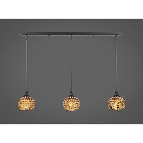 Toltec Lighting 36-DG-402 Any - Three Light Mini Pendant Dark Granite