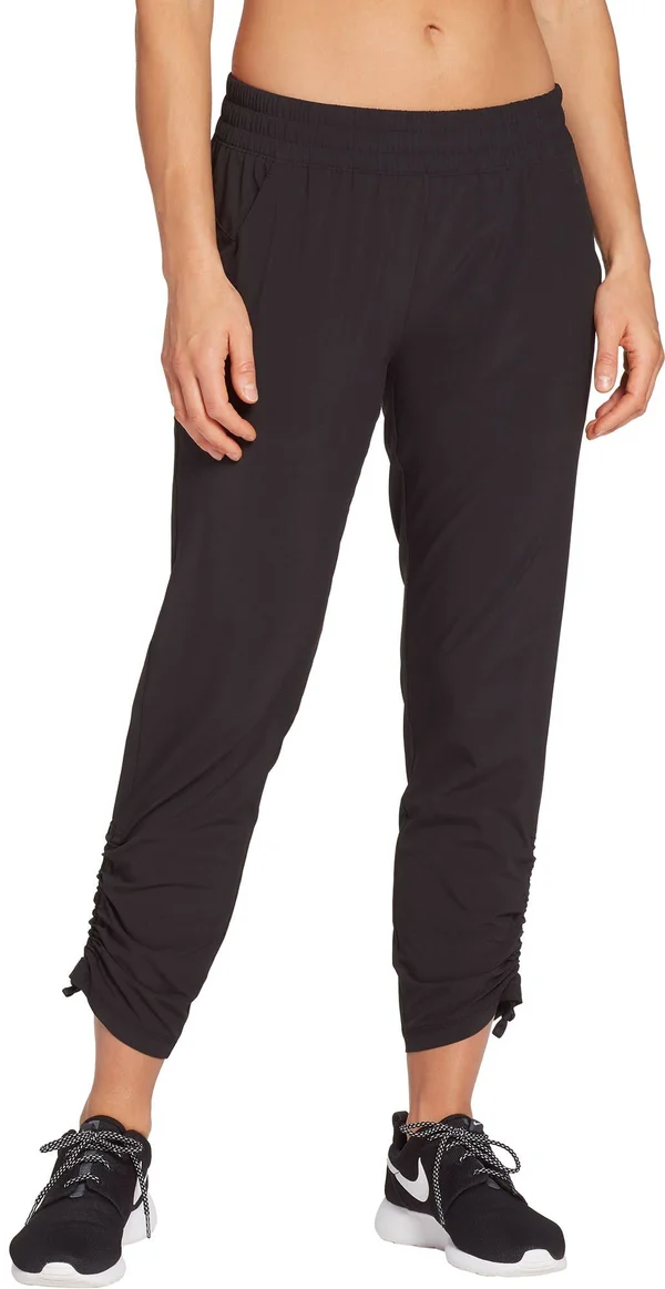 Calia by Carrie Underwood Women's Journey Ruched Cropped Pants - XS, Black