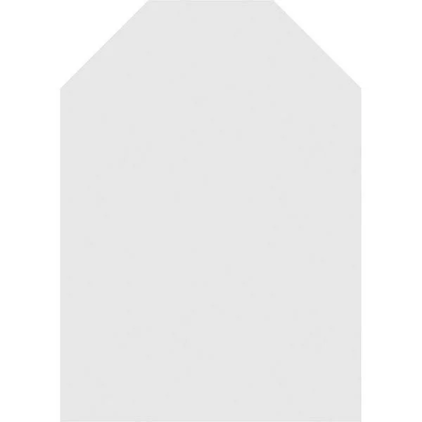 Ekena Millwork GVPOT30X2801SN 30x22W x 28x22H Octagonal Top Surface Mount PVC Gable Vent: Non-Functional - w/ 3-1/2x22W x 1x22P S