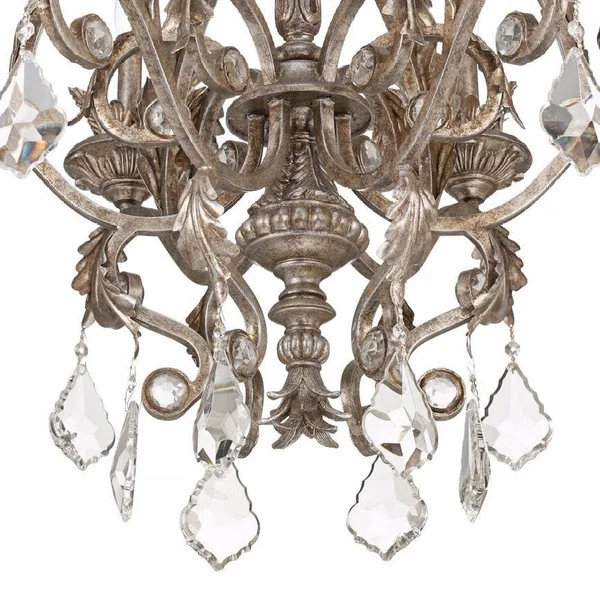 Kathy Ireland 30x22 Wide Metallic Silver Chandelier