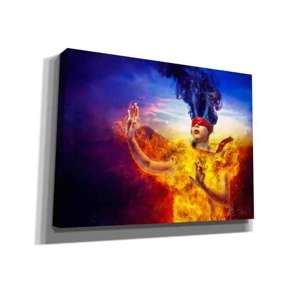 Cortesi Home 'Suspense' by Mario Sanchez Nevado, Canvas Wall Art, 16 inchx12 inch, Size: 16 x 12, Orange