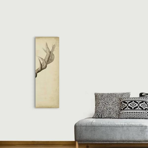 Triptych Elk III - Canvas Wall Art, 16x48, Great Big Canvas