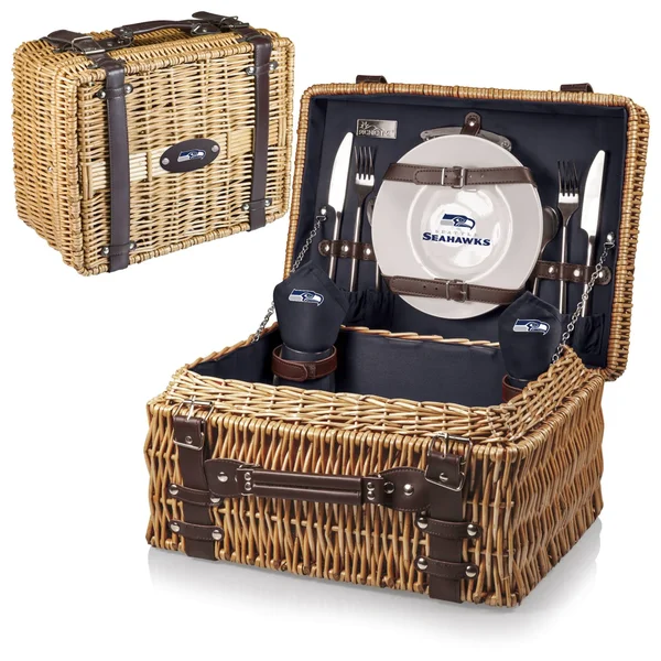 Picnic Time NFL Seattle Seahawks Champion Picnic Basket - Navy