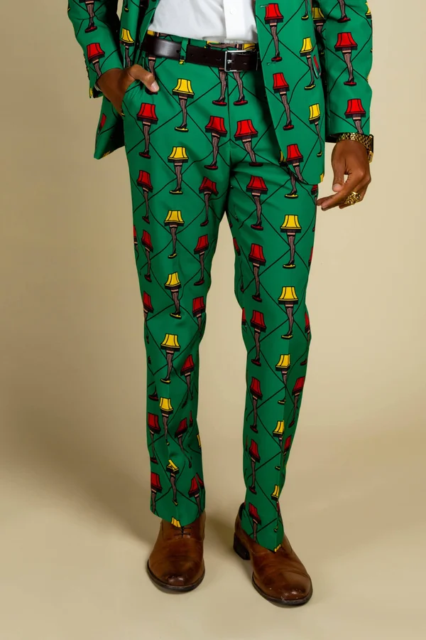 The Fragile - Christmas Dress Pants, Size 30, Multicolor, Shinesty