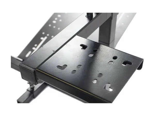 GTR Simulator GTAF-BLK-S105LBKRD - GTA-F Model (Black) Triple or Single Monitor Stand with Black/Red Adjustable Leatherette Seat