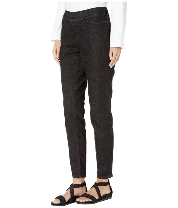 Eileen-Fisher Organic Cotton Soft Stretch Denim Jegging in Vintage Black Vintage Black, Xs