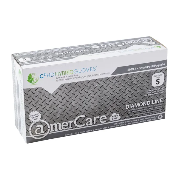 Amercare Large Powder-Free Hybrid C2 HD Hybrid Gloves - Case of 1000