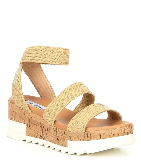 Steve Madden Womens Bandi Natural/Raffia Sandal - 7.5