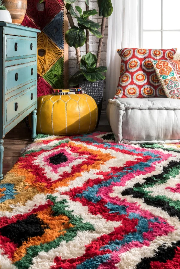 nuLOOM Carnival Abbey Shaggy Multi 4& x 6& Area Rug