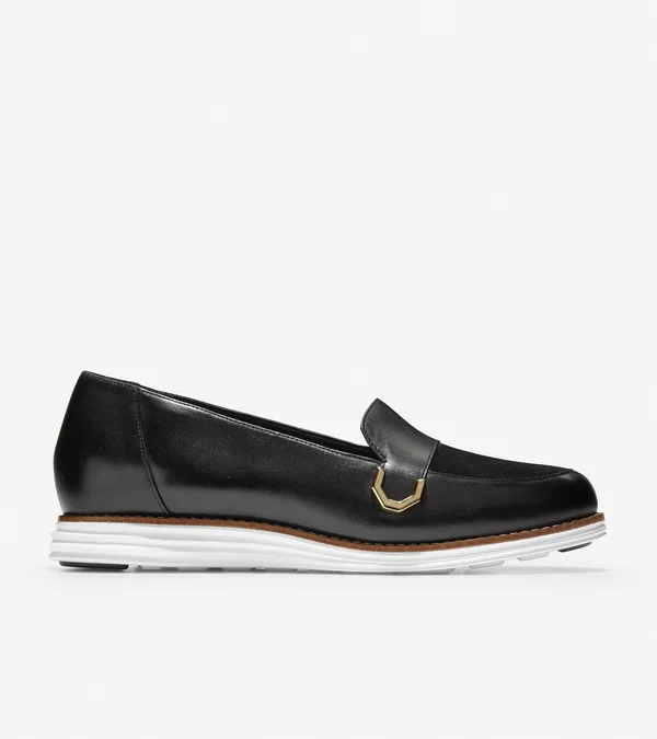 Cole Haan OriginalGrand C Buckle Women's Leather Loafers - Size: 7, Black