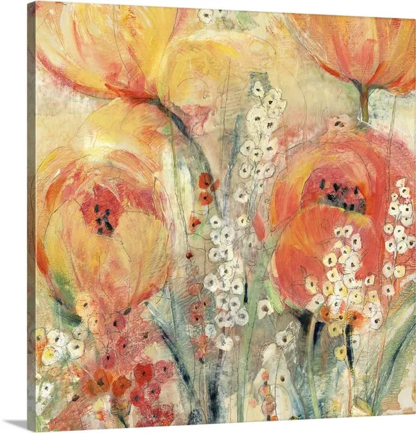 Spring Tulip Array II, Canvas Wall Art, 20x20, Great Big Canvas