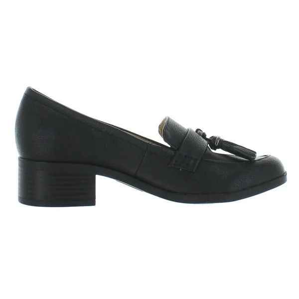 Nina Womens Slip on Menswear Penny Loafers - 9.5, Black Tumbled