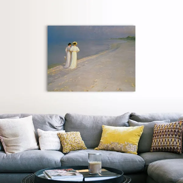 Summer Evening on The Skagen Southern Beach - Canvas Wall Art, 48x36, Great Big Canvas