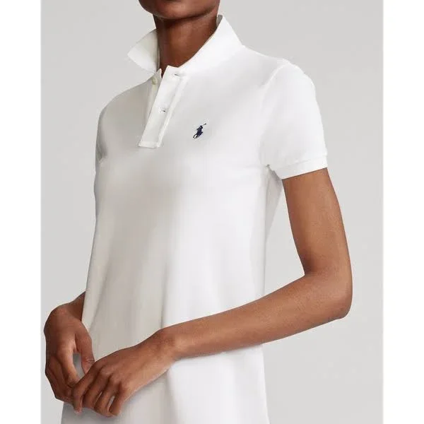 Ralph Lauren Women's Cotton Mesh Polo Dress - Size M in White