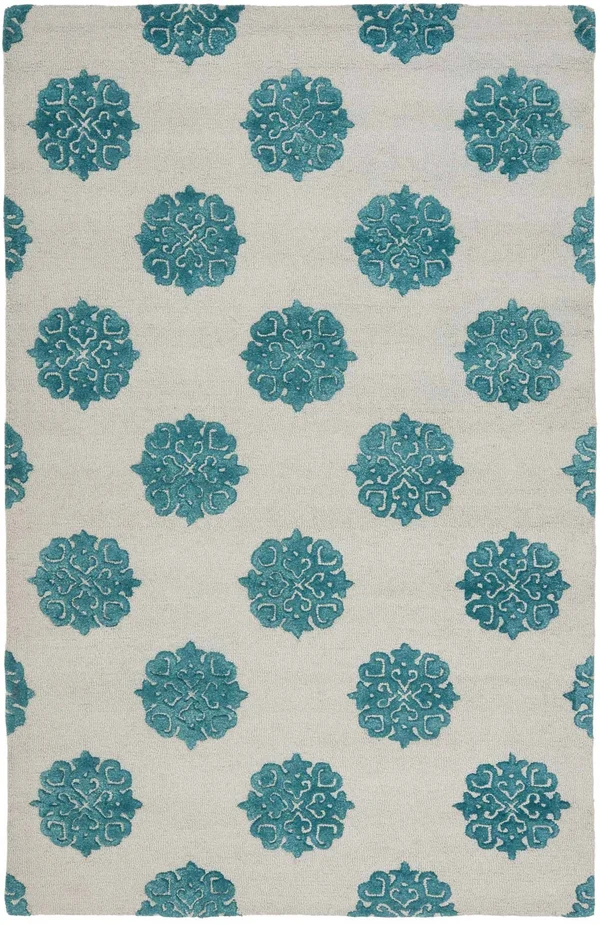 Safavieh Soho Rug SOH213A Ivory, Light Blue, 7& 6x22 x 9& 6x22