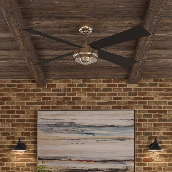 Hampton Bay Kemper II 52x22 Ceiling Fan - Liquid Nickel