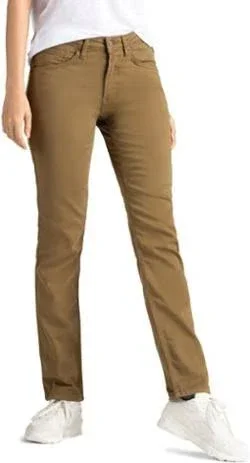 DUER Women's No Sweat Slim Straight Pants Khaki 24 in Waist x 30 in Inseam