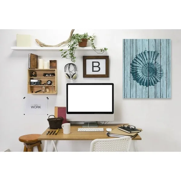 Americanflat 'Wood Shell 4' Gallery Wrapped Canvas - 16 x 20