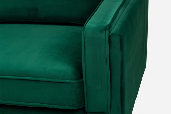 Albany Park Modern Loveseat - Cozy Apartment Sofa Olive Velvet - Gold