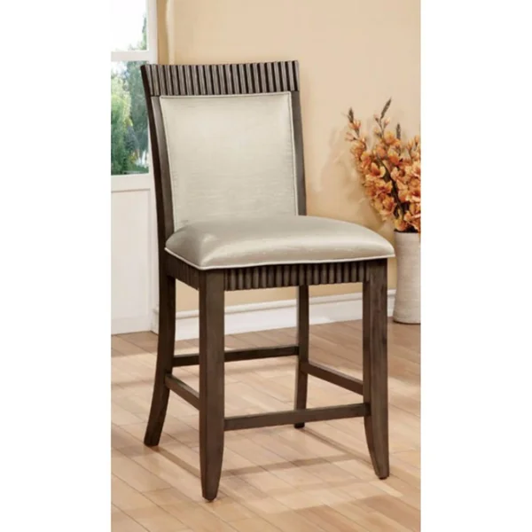 Forbes II Contemporary Counter Height Chair Gray Finish, Set of 2