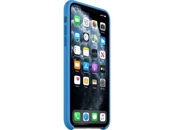 Apple - iPhone 11 Pro Max Silicone Case - Surf Blue