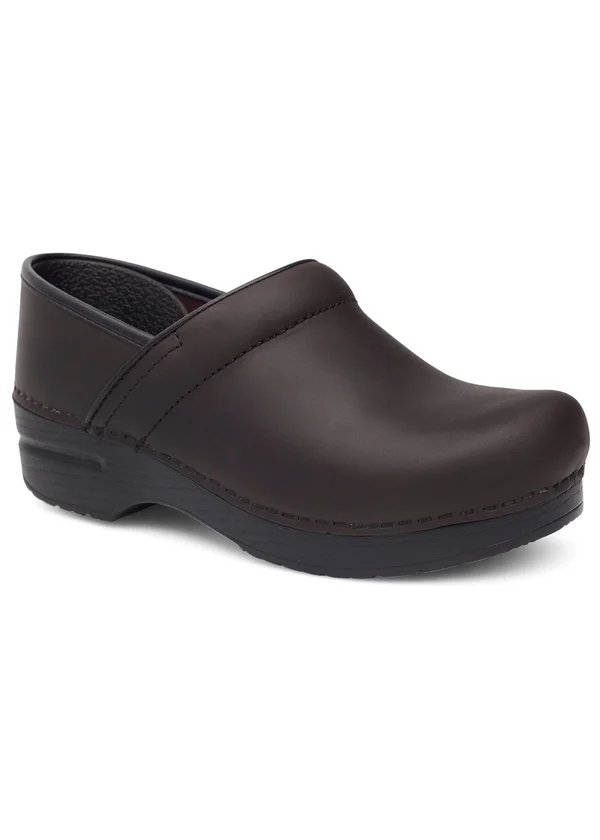 Dansko Professional (Antique Brown Oiled Leather) Men's Clog Shoes