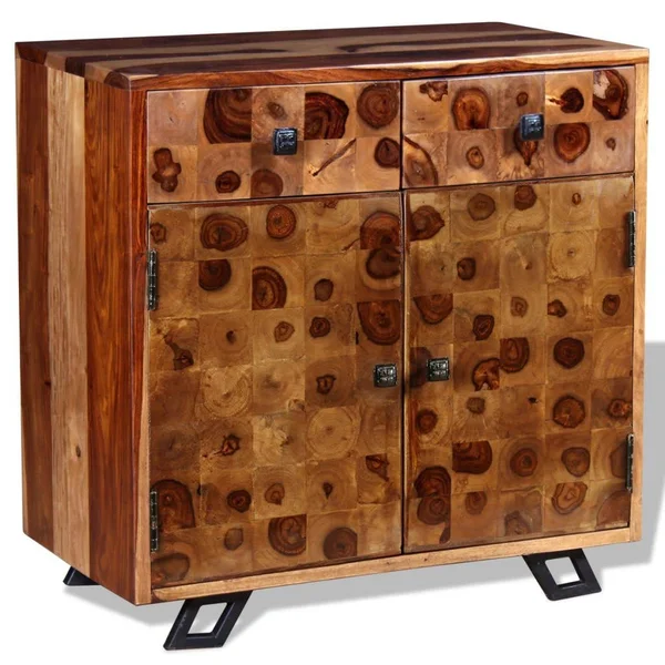 vidaXL Sideboard Solid Sheesham Wood 25.6x22x13.8x22x25.6x22