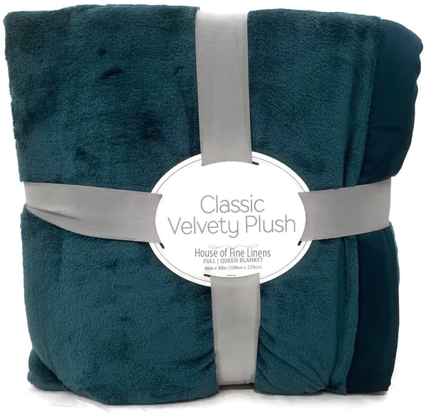 Berkshire Classic Velvety Plush Blanket - Full - Queen - Atlantic Blue