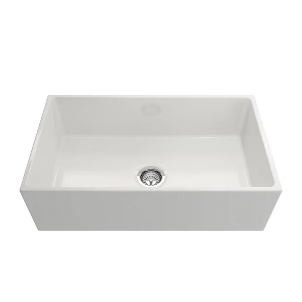 BOCCHI Farmhouse Contempo 33x22 Apron Front Fireclay Single Bowl Kitchen Sink - Sapphire Blue