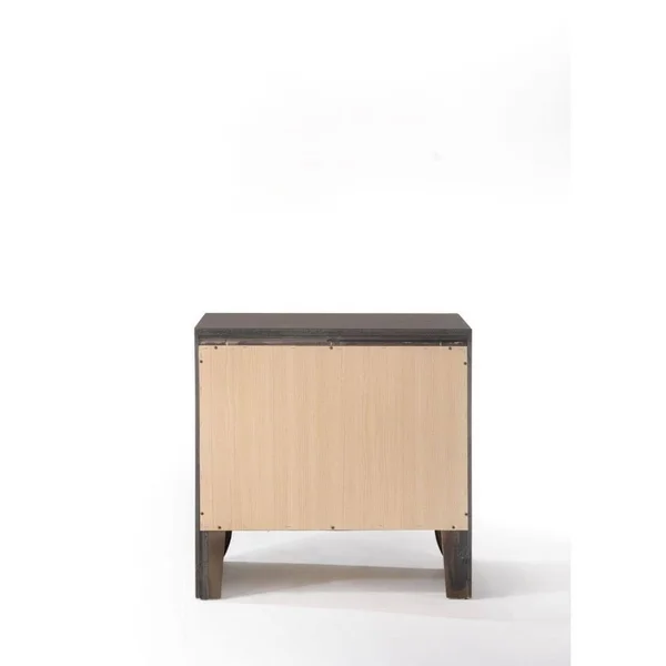 Q-Max Nightstand Crafted with Modern Elements Combining Wood - 3-Drawer