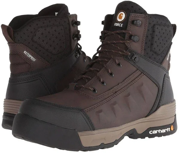 Carhartt Men's 6 in. Force Brown Composite Toe Waterproof Work Boot
