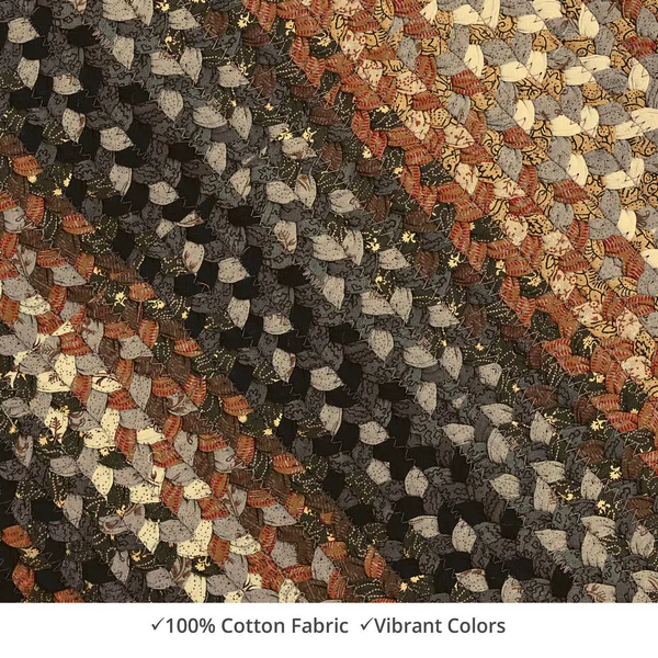 Homespice Decor 27x22 x 45x22 Oval Cocoa Bean Cotton Braided Rug
