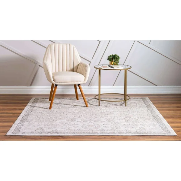 Porch & den Rask Scrolling Floral Area Rug - 6& x 9& - Beige