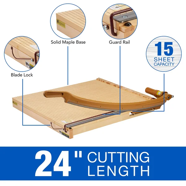 Swingline ClassicCut Ingento Solid Maple Paper Trimmer, 15 Sheets