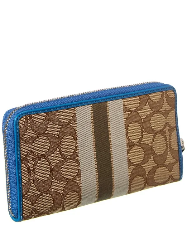 Coach Dempsey Accordion Zip Canvas Wallet