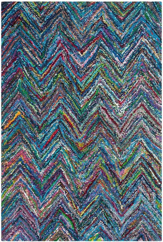 Safavieh Nantucket NAN141C 2&6x22 x 4&0x22 Blue, Multi Area Rug